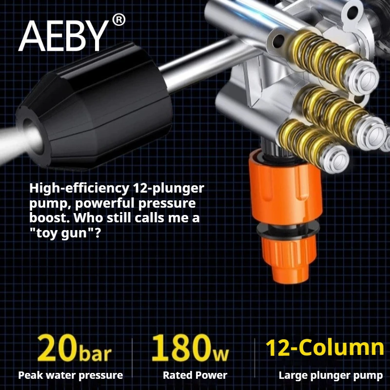 AEBY para BYD Sealion 7 2024 Pistola de lavagem de carro portátil, bico de mangueira de água de alta pressão, para limpeza de carro, kit de canhão de espuma