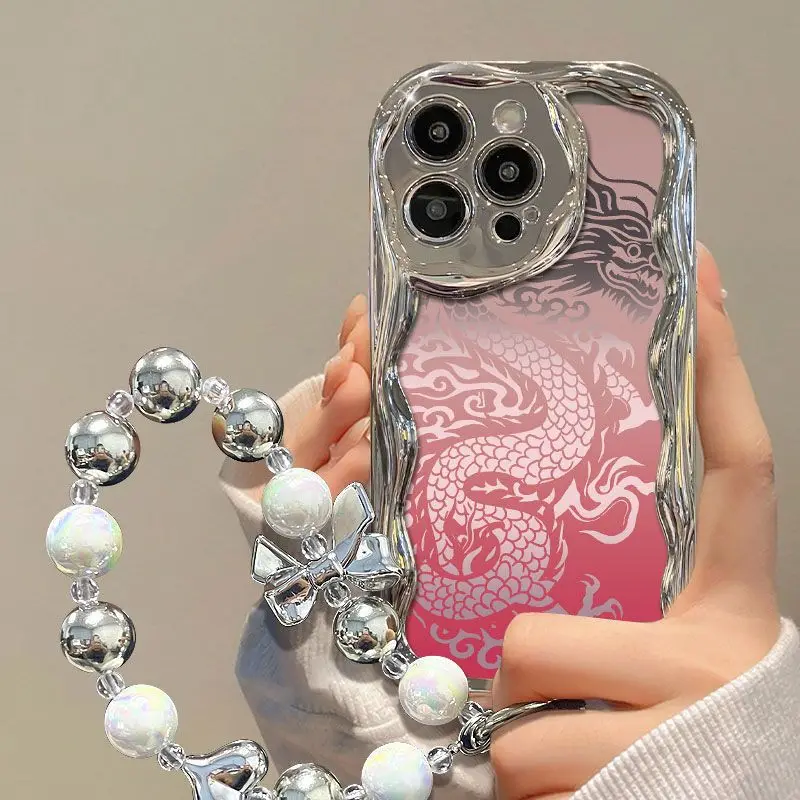Pink Dragon Totem Phone Case For Samsung Galaxy A55 A35 A25 A15 A54 A24 A33 A34 A73 5G A32 A51 A52 A53 A71 A72 A30 A50soft