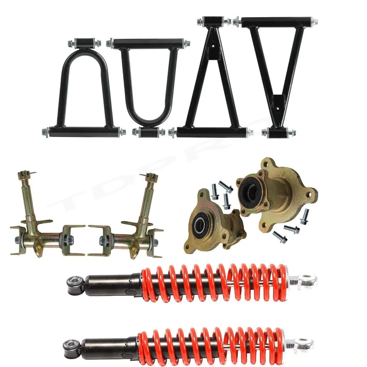 350mm Suspension Shock Swing Arm Upper&Lower A-Arm Steering Kit ATV Bike Go Kart