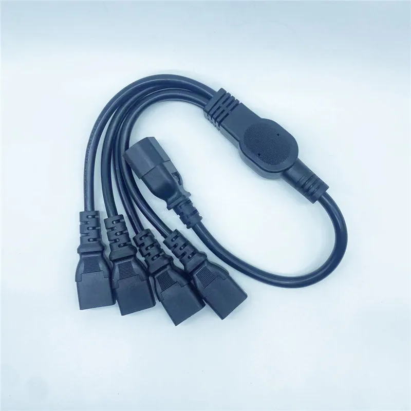 

IEC C14 Male Plug to 4X C13 Female Socket Y Splitter Extension Cord 10A 250V for PDU UPS System