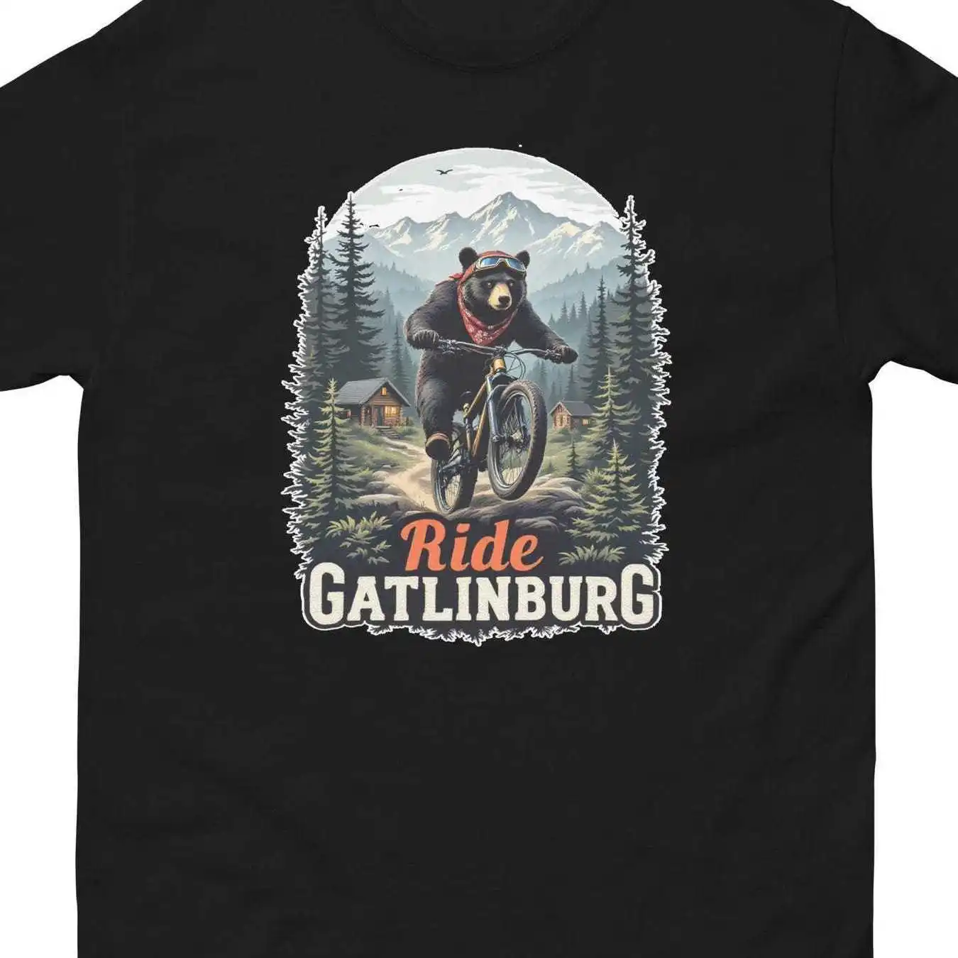

Black Riding Galinburg Bear T-Shirt - 100% Cotton