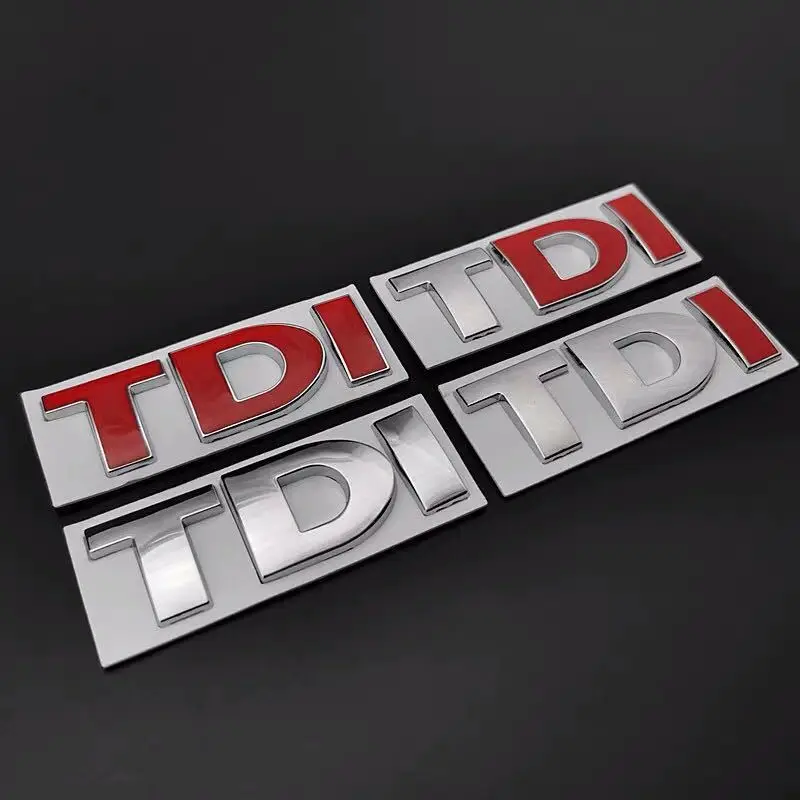 3D Metal TSI TDI GTD GLI Rear Trunk Car Emblem Badge Decals Auto Sticker For VW Volkswagen Polo Golf Passat Jetta Scirocco MK4
