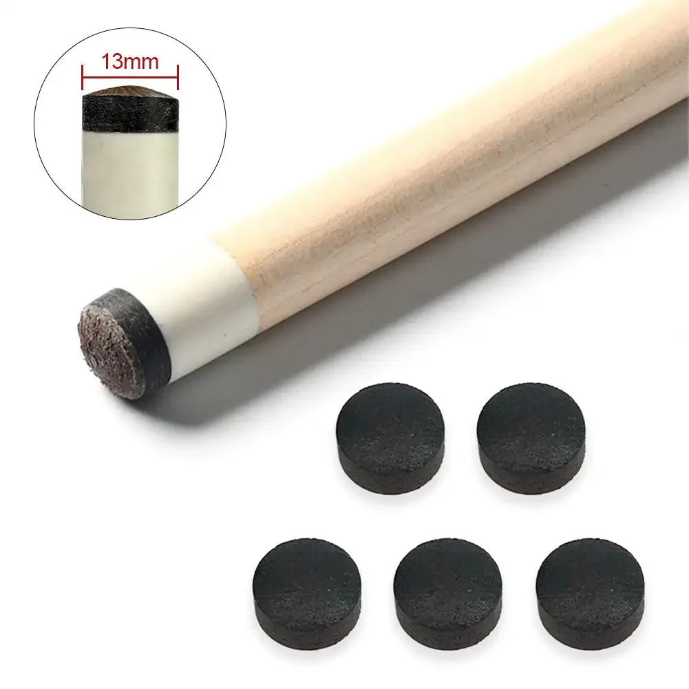 5Pcs 13MM Billiard Pool Cue Tips M Hardness Table Billiard Snooker Cue Stick Tip Billiard Cue Accessories