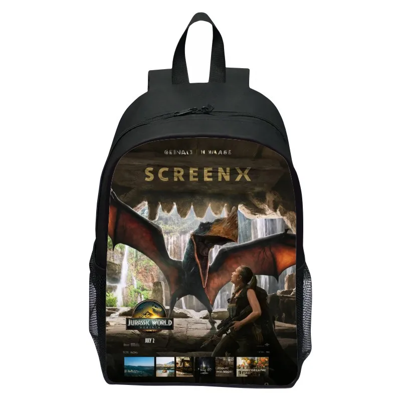 مطبوعة العالم الجوراسي تولد من جديد ديناصور على ظهره المدرسة الابتدائية الكرتون العالم الجوراسي على ظهره