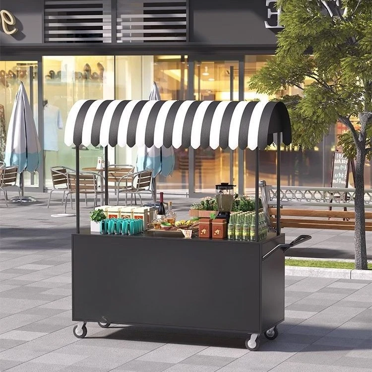 Night market stall cart ground marketing business food street map pancakes