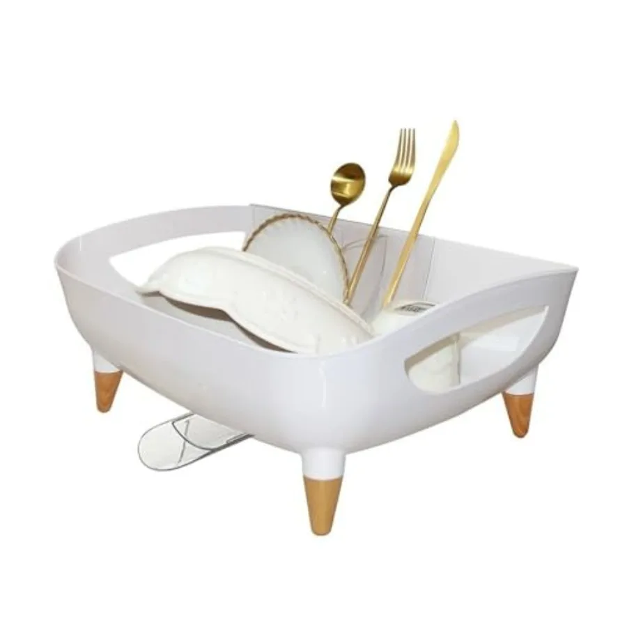 

Сушилка для посуды, современная сушилка для раковины с сетчатым изливом, кастрюли и сковородки, компактные кухонные полки для посуды, кухонный счетчик