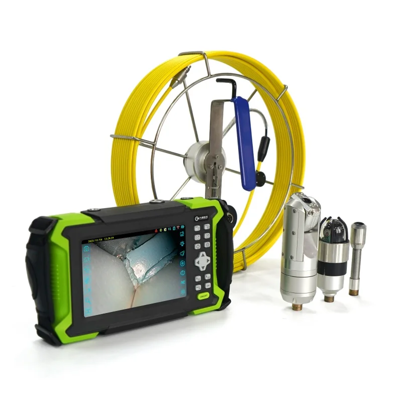 Handheld IP68 Waterproof Sewer Video Inspection Camera Pipe Camera Drain Inspection Push Rod Camera with 7 Inch Touchable Host