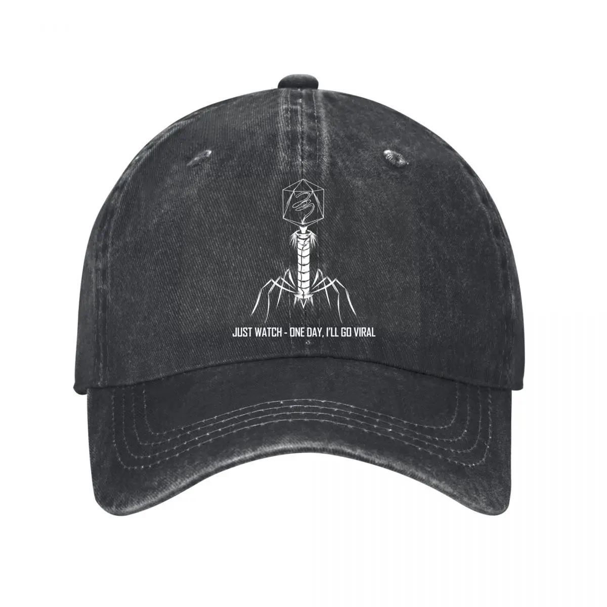 Bacteriophage Just Wait One Day Ill Go Viral New Vintage Washed Cotton Baseball Cap Sun Hats