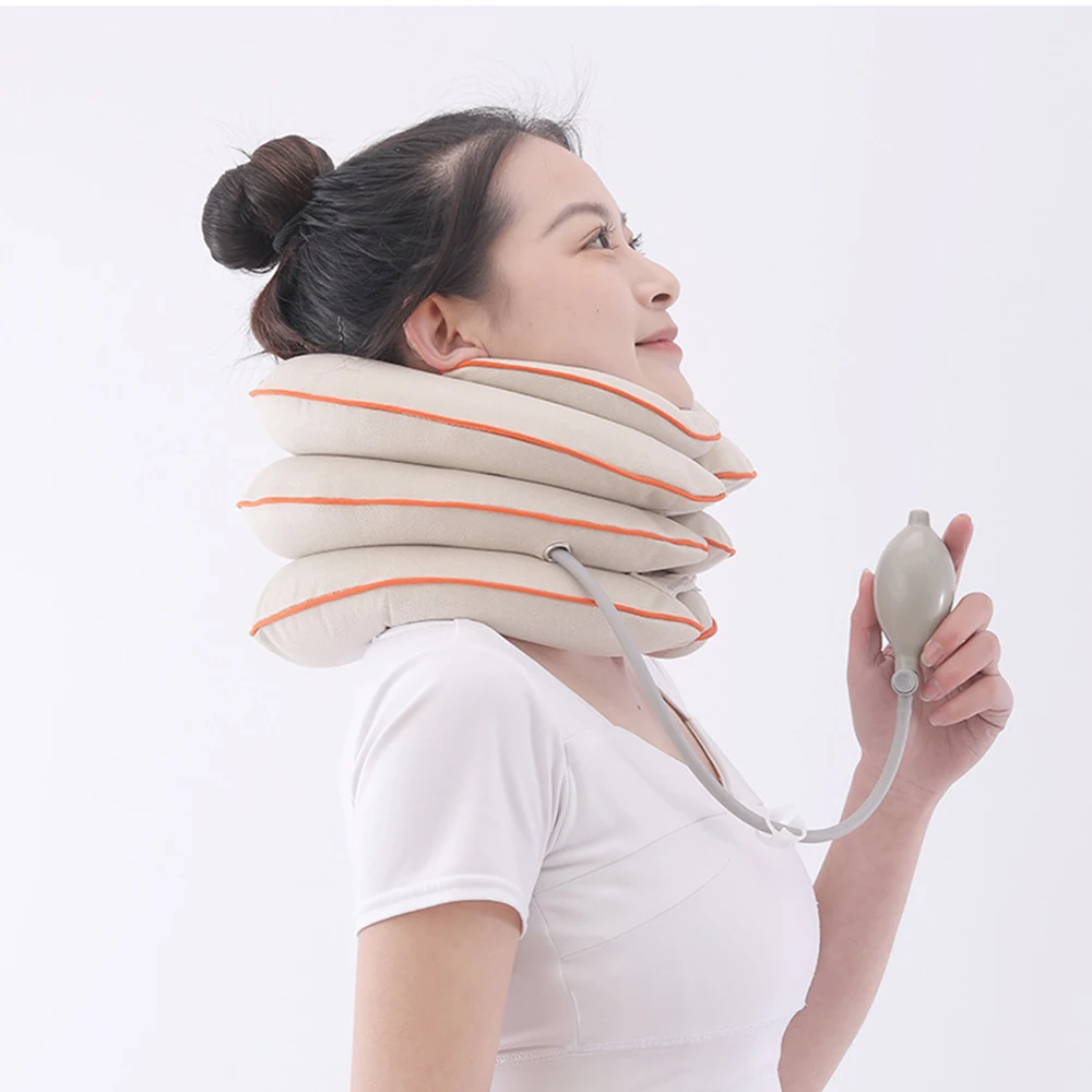 Cervical Traction Inflatable Stretcher Brace Neck protection Relief for Chronic Neck Shoulder Alignment