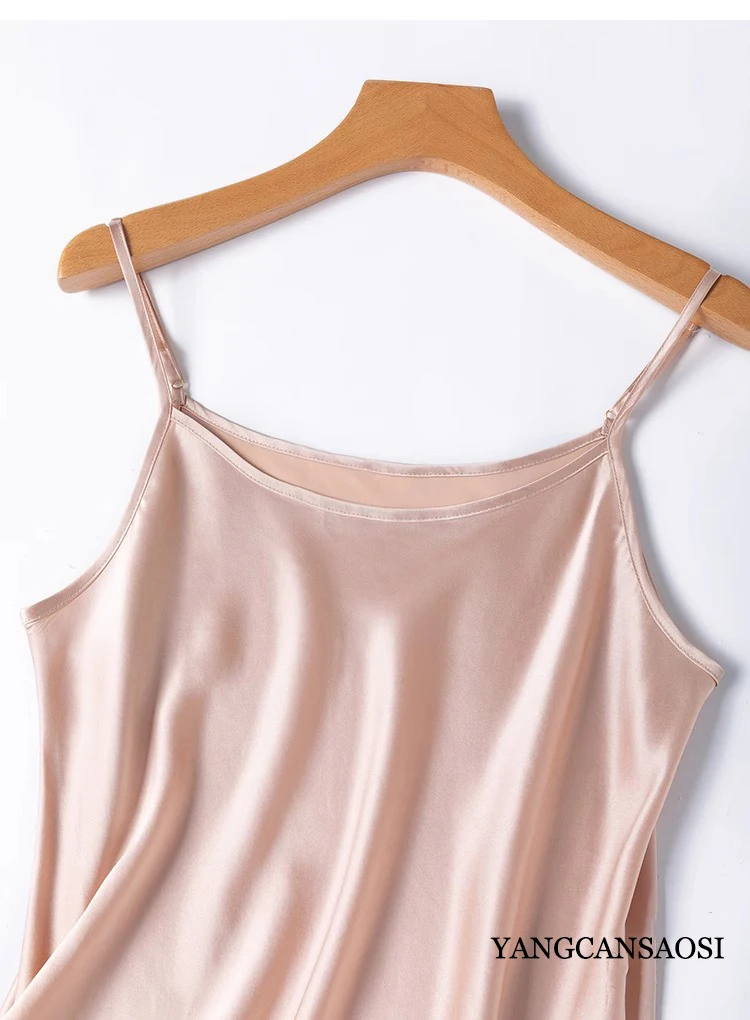 2025 المرأة ربيع جديد 20 مللي متر صغيرة الوزن الثقيل 100% حرير التوت الطبيعي عادي الساتان قطري قطع بلون مثير حزام داخلي #2