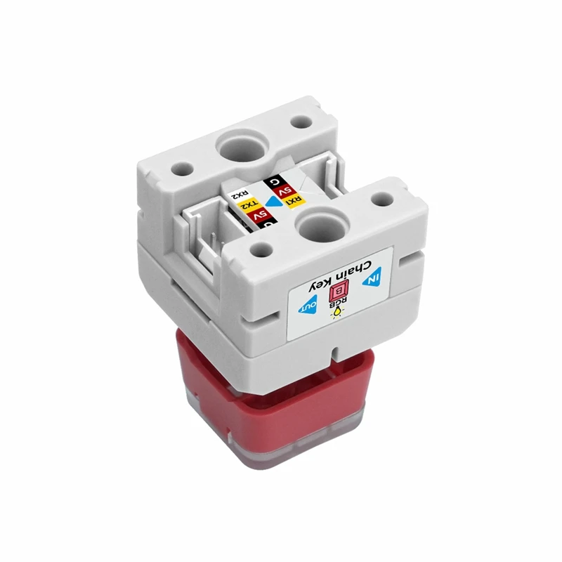 سلسلة مفتاح إدخال بمفتاح واحد، مصباح RGB LED متكامل قابل للبرمجة، مع مفتاح لوحة المفاتيح الميكانيكية القابلة للتبديل السريع، مفتاح أزرق #1