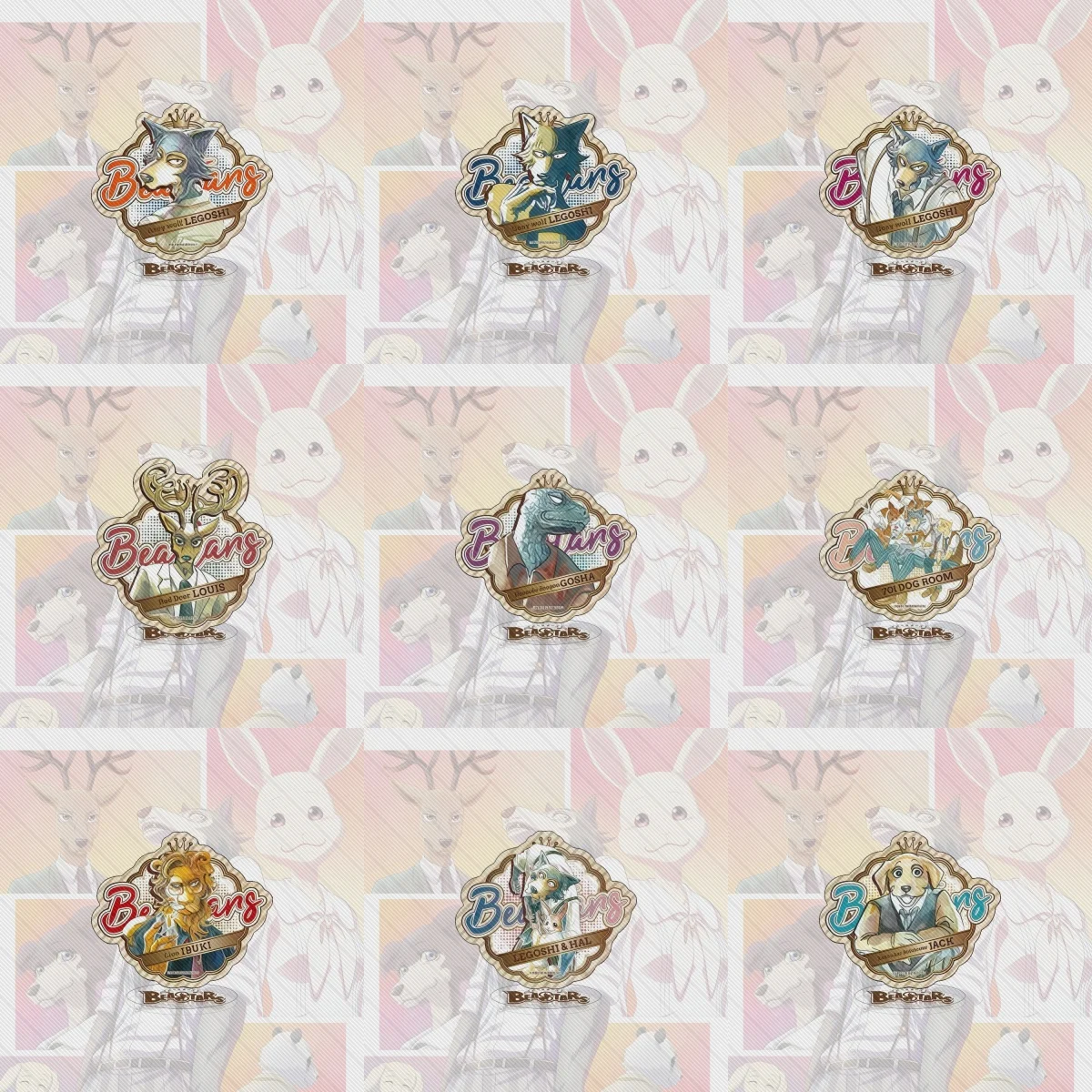 

10CM new Anime BEASTARS Acrylic stand Cosplay Charm Characters Ornament Accessories Good Christmas Gifts