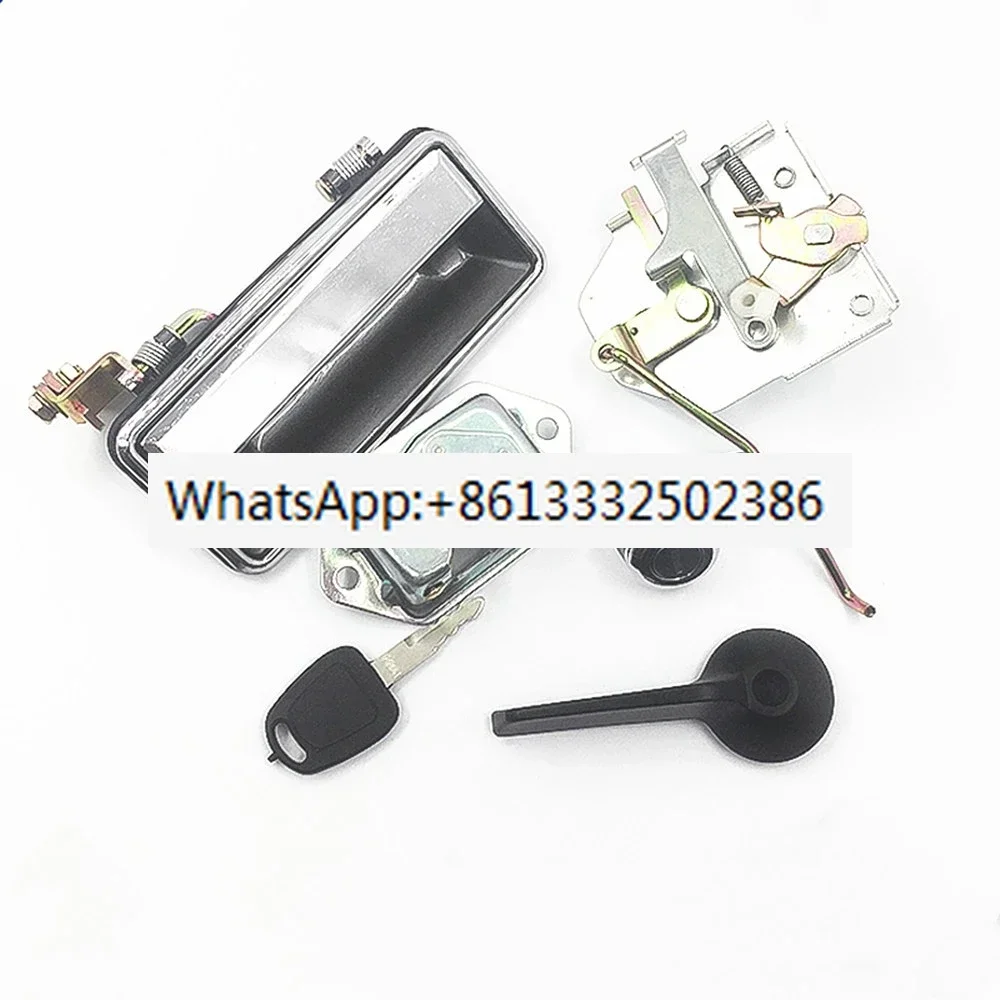 

excavator parts 60/70/175/150/160 cab door lock assembly inner handle outer handle Lock cylinder lock block