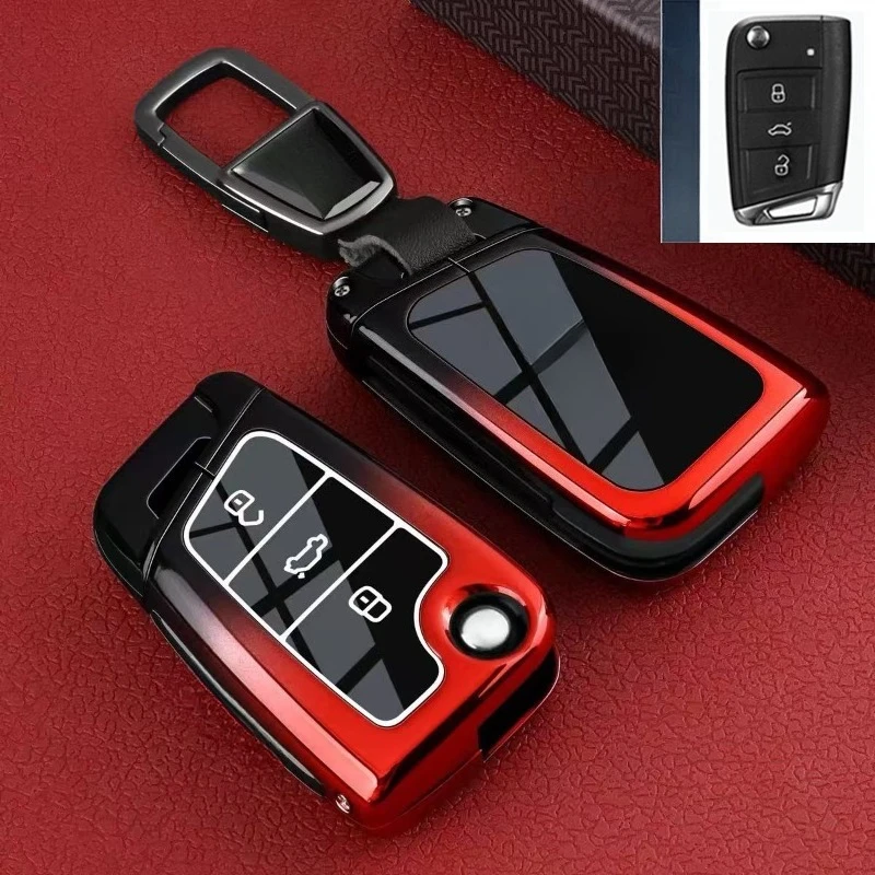Car Key Case Cover Shell Fob Holder for Volkswagen Bora Lavida Tharu Tiguan Gran Lavida Cross Lavida Santana Golf Accessories