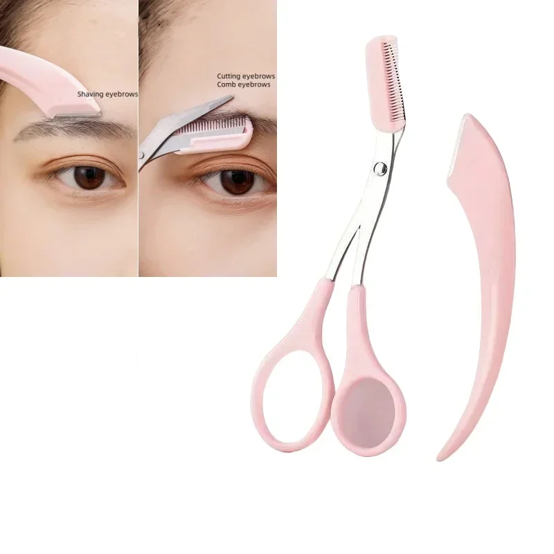 Recortador de cejas con peine, depilación facial, maquillaje, herramienta segura y resistente a los arañazos, afeitadora