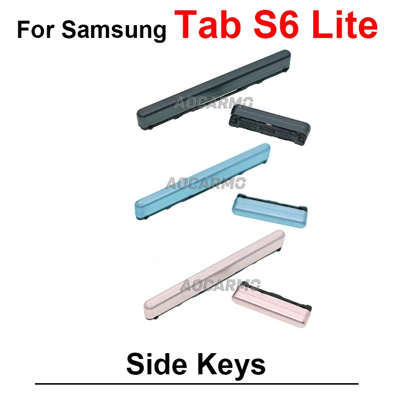 For Samsung Galaxy Tab S6 Lite sm- P610 P615 Power On OFF Volume Buttons Side Keys Replacement Part Grey Pink Blue