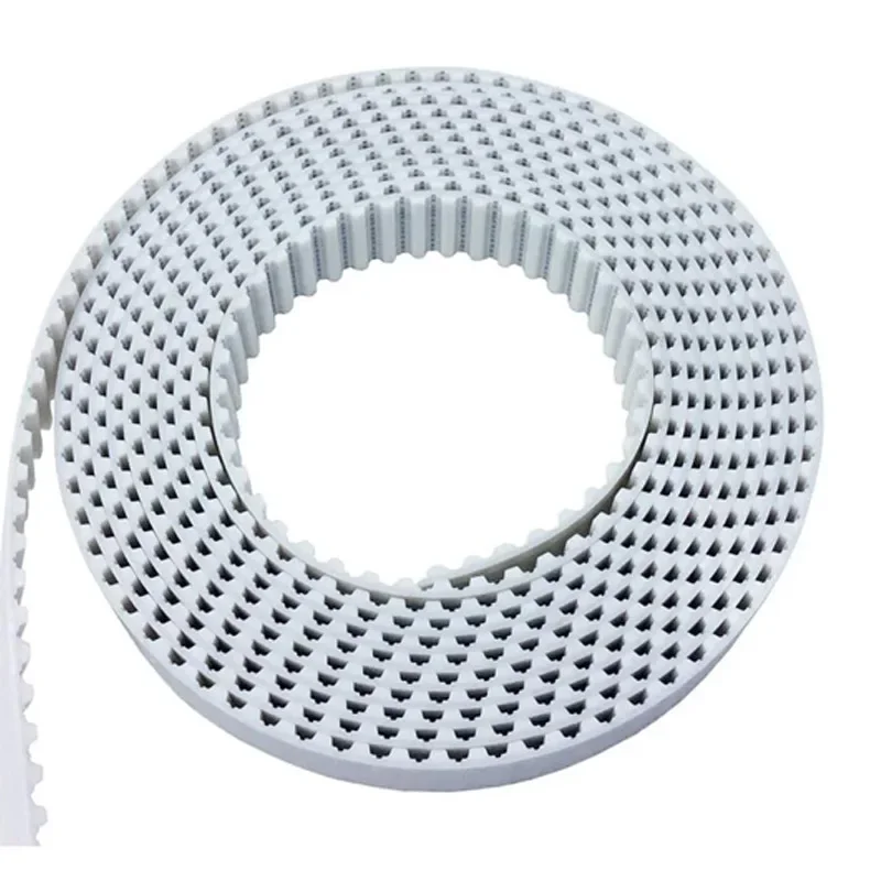 Open Timing Belt T5/T10 Width 15/20/25/30mm Pitch 10mm White PU Polyurethane With Steel Wire Synchronous Belt For Pulley, CNC 3D