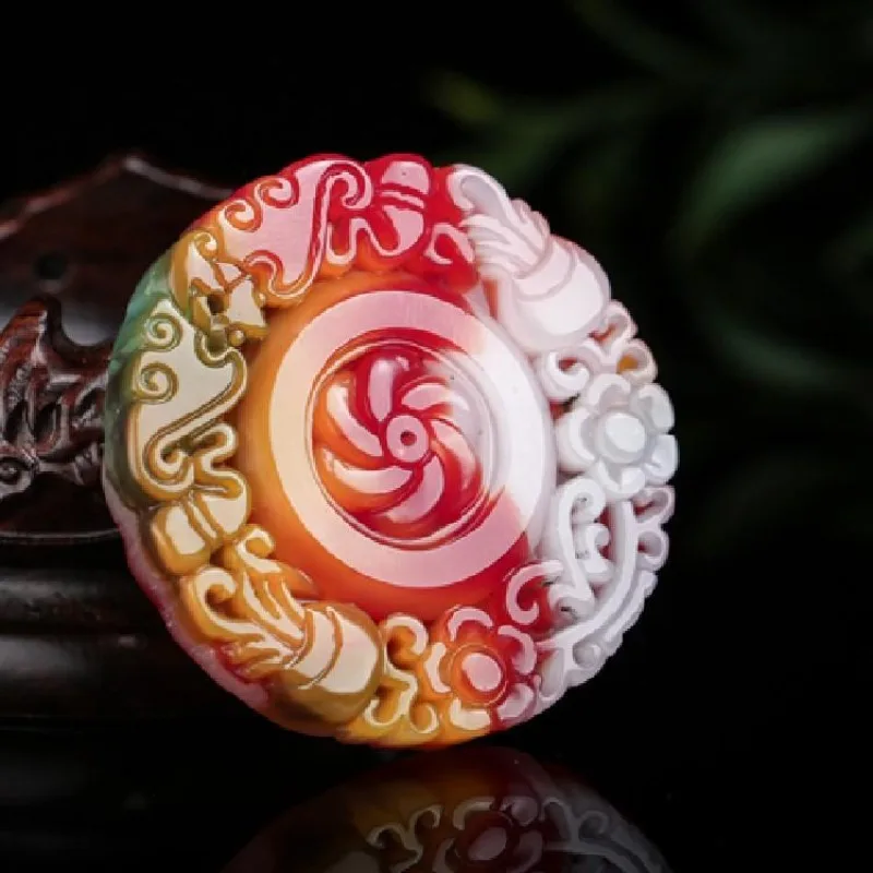 

Caiyu Fushou brand pendant for men and women hollow pendant jade pendant