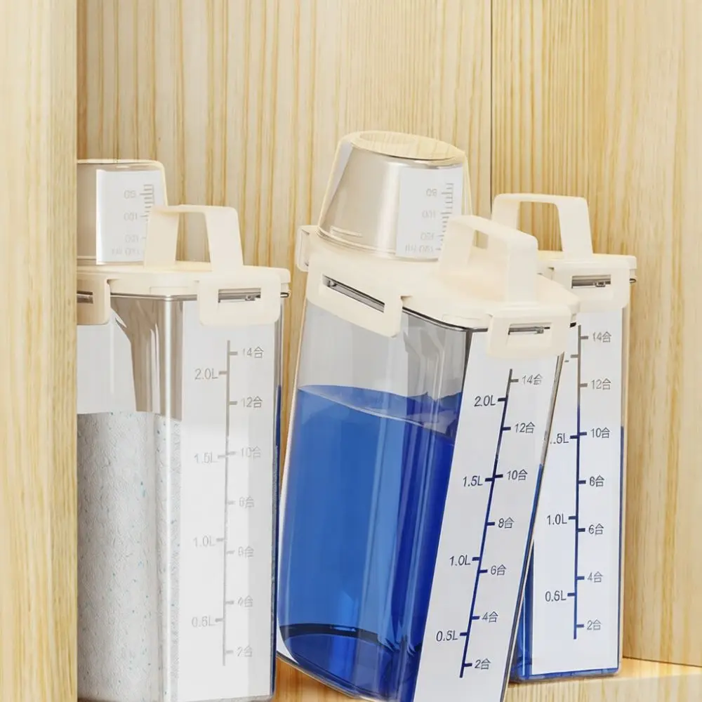 Laundry Powder Storage Box Detergent Container Plastic Organizer For Soap Beads Liquid Dispenser Home Bathroom Utility
