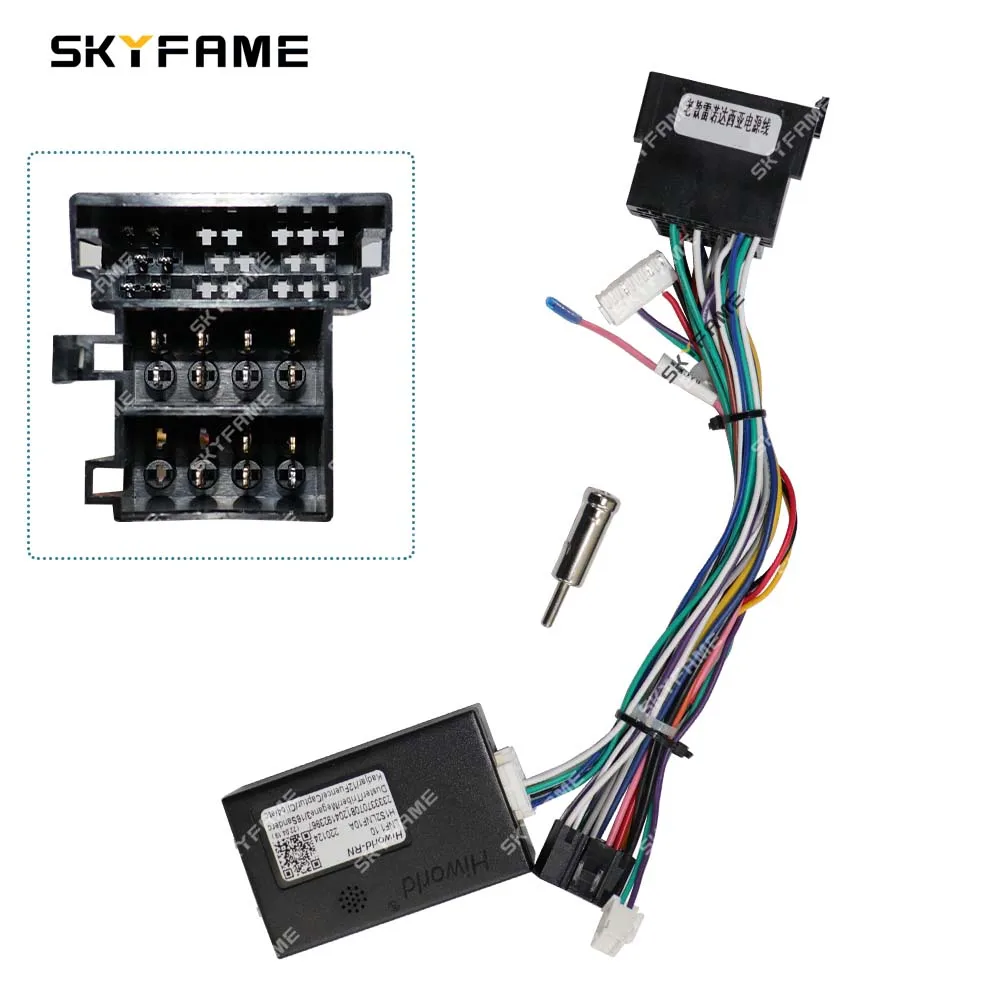 SKYFAME 16Pin Car Wiring Harness Adapter Canbus Box Decoder Android Power Cable For Renault Kangoo  LNF1.10 G-RZ-Renalt61