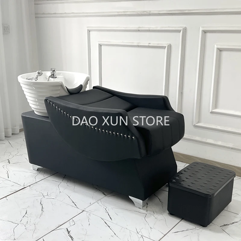 

Massage Head Spa Shampo Chair Stylist Water Circulation Fashion Hair Wash Bed Luxury Silla Peluqueria Salon Furniture MQ50SC