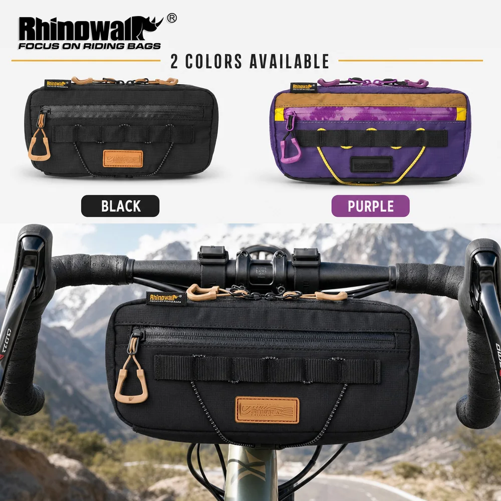 Rhinowalk Fahrrad-Lenkertasche 2,5L Fahrrad-Fronttasche Universelle Passform Mehrfach-Fach-Schultertasche Reflektierendes Elastisches Kabel