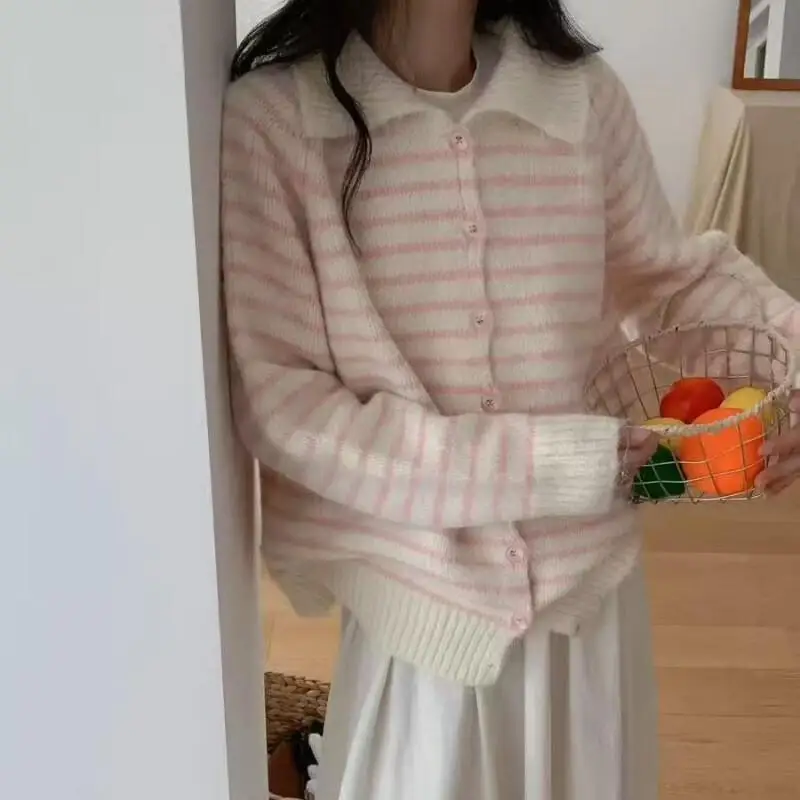 المرأة سترة فتاة تريكو الملابس للمرأة الملابس الشتوية سترة جديدة سترة تريكو القمم الخارجي السيدات البلوزات ملابس خارجية