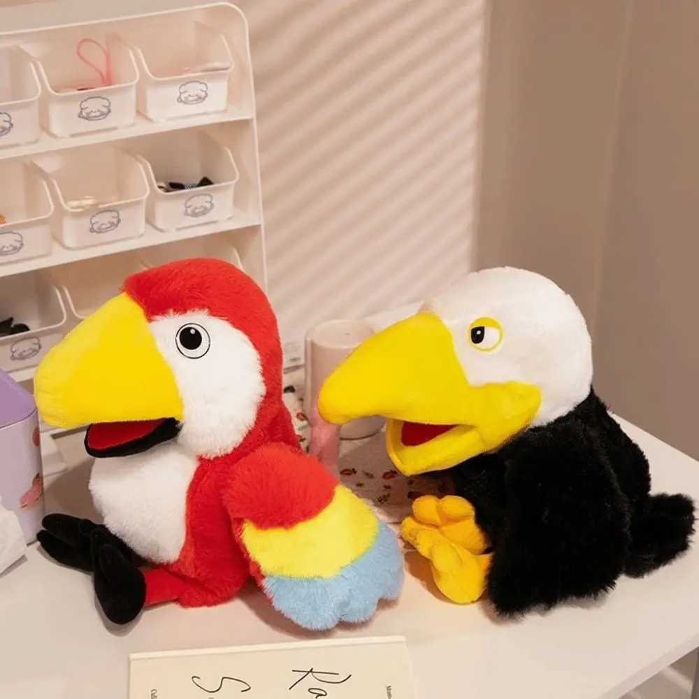35cm Size Bird Hand Puppets Kawaii Style Funny Cartoon Animal Hand Puppets Hand Control Soft Toy Educational Toys Family Gather