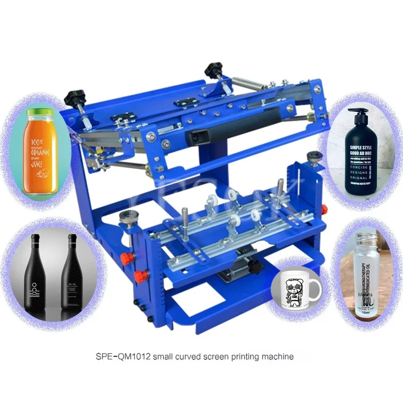 

SPE-QM1012 Small Curved Screen Printing Machine Curved Screen Printing Machine Manual Curved Printing Bottle Cup