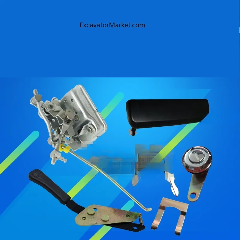 For Kobelco Sk60sr 70sr Excavator Cab Door Lock Assembly Lock Block Lock Cylinder Excavator Accessories Excavator Accessories