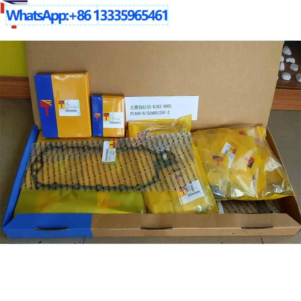 

Supply excavator engine parts 6155-K1K2-9901 overhaul kit for PC400-6/6D125