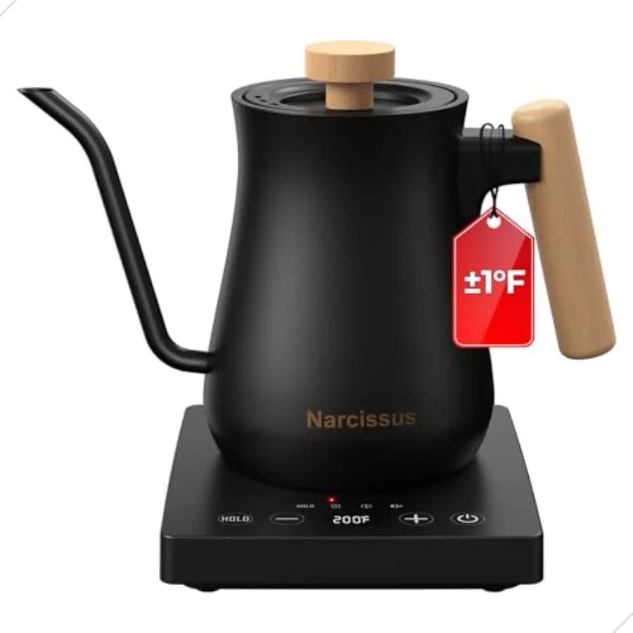

P901 Gooseneck Electric Kettle with ±1℉ Temperature Control Function, 1200 Watt Rapid Boiling in 5 Mins, Max 6 Hours Keeping Wa