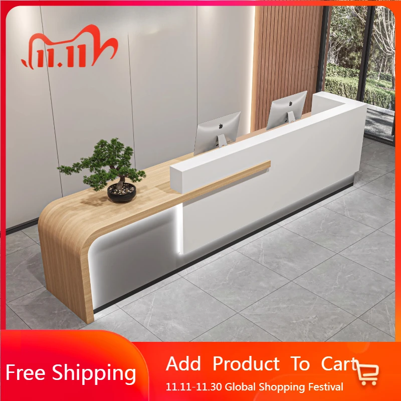 

Luxury Hotel Reception Desks Organizers Design Company Shelves Reception Desks Bar Curved Comptoire Accueil Trendy Furniture