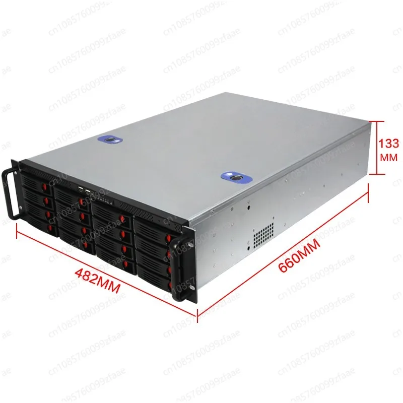 3U high density storage chassis 16 disk hot swap, support EATX dual main board