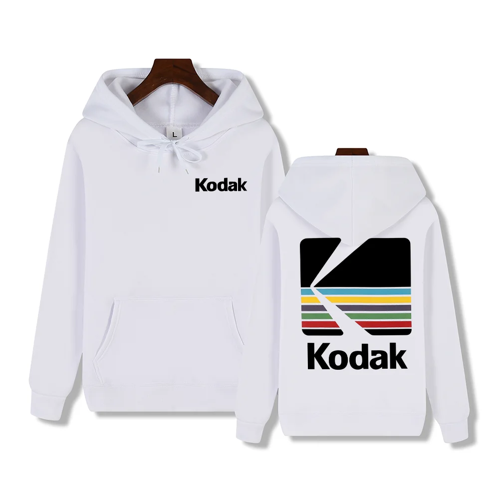 

Новая осенне-зимняя мужская толстовка с капюшоном в стиле хип-хоп от Kodak, модный ретро-принт Y2K, повседневная уличная одежда