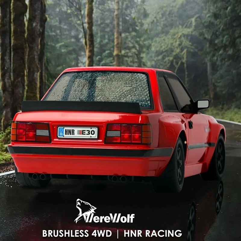 2,4g simulación de Control remoto a escala completa Hnr Hongnuo H9803 4wd sin escobillas profesional Rc modelo de coche de deriva de carrera plana