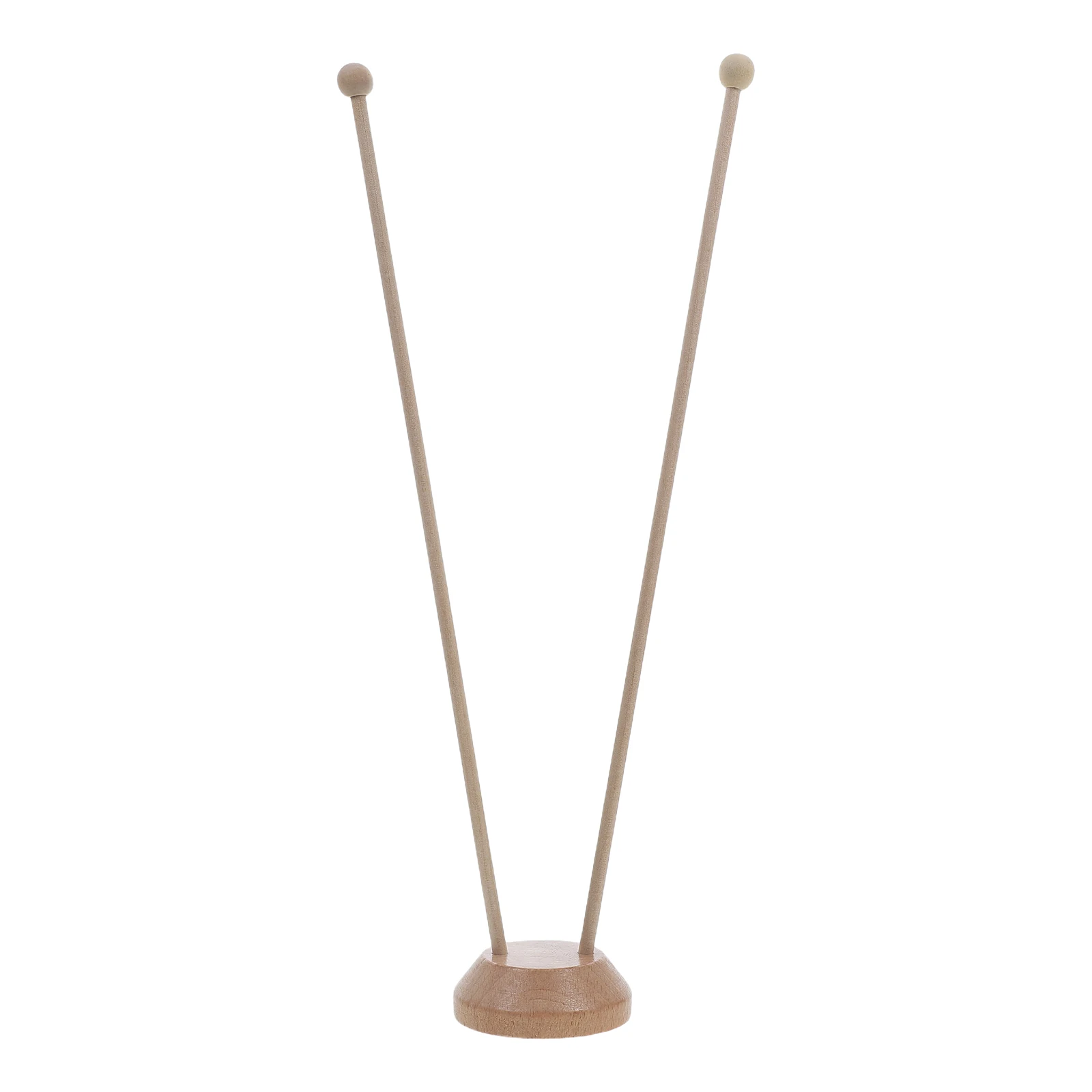 

Desk Table Runner Base Double Mini Flag Holder Stand Display Bracket Banner Pole Wood Fixing Round Design Longlasting Wooden