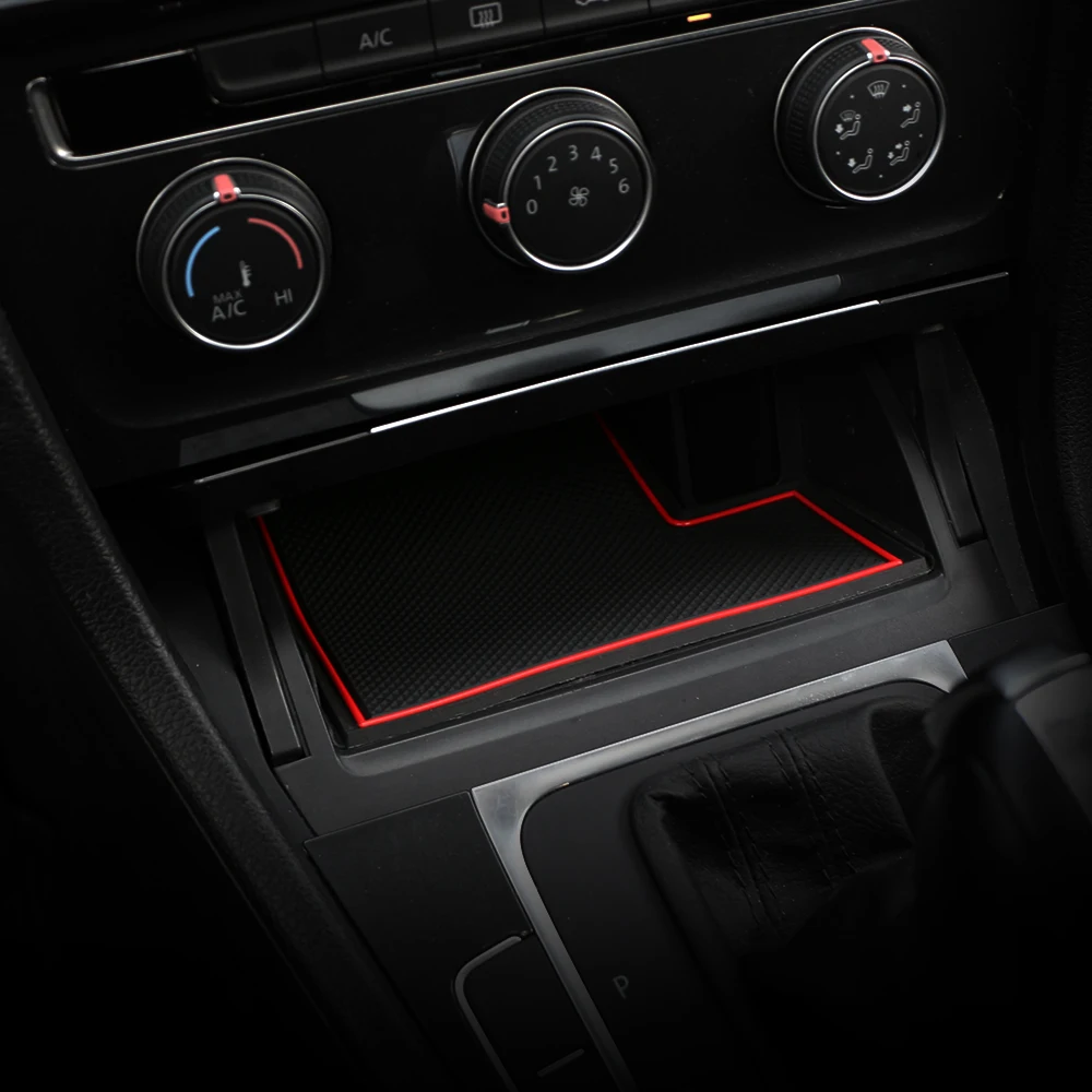 10Pcs Silicone Car Non-Slip Door Groove Mats Gate Slot Cup Pad Mat for Volkswagen VW Golf 7 7.5 MK7 MK7.5 2013-2020 Accessories