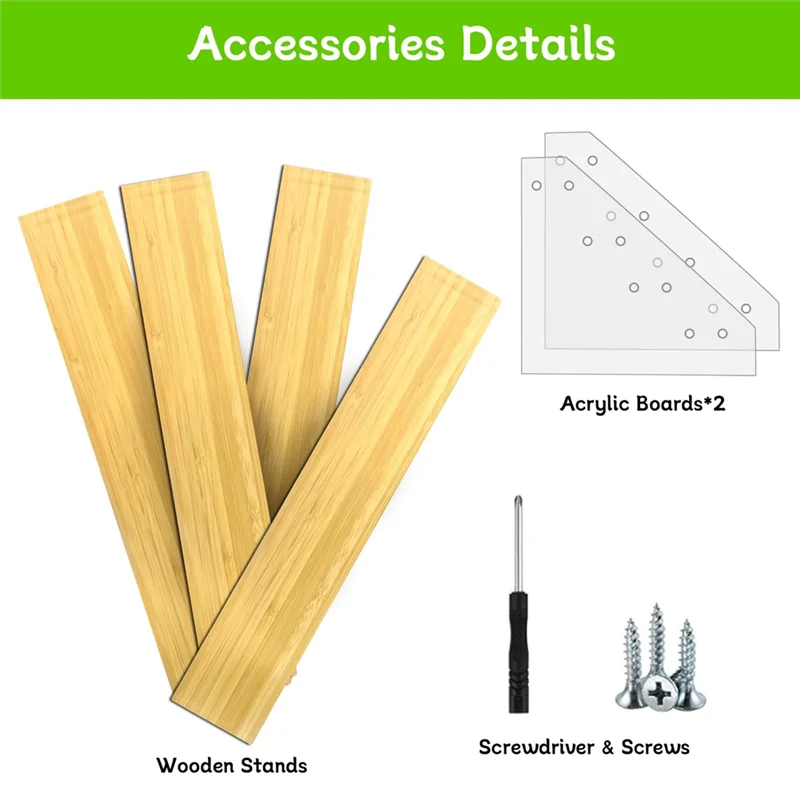 ABHZ-12In منظم رف التوابل للخزانة - حامل عرض خشبي مكون من 4 طبقات - رف عرض موفر للمساحة لكب كيك العطور #3