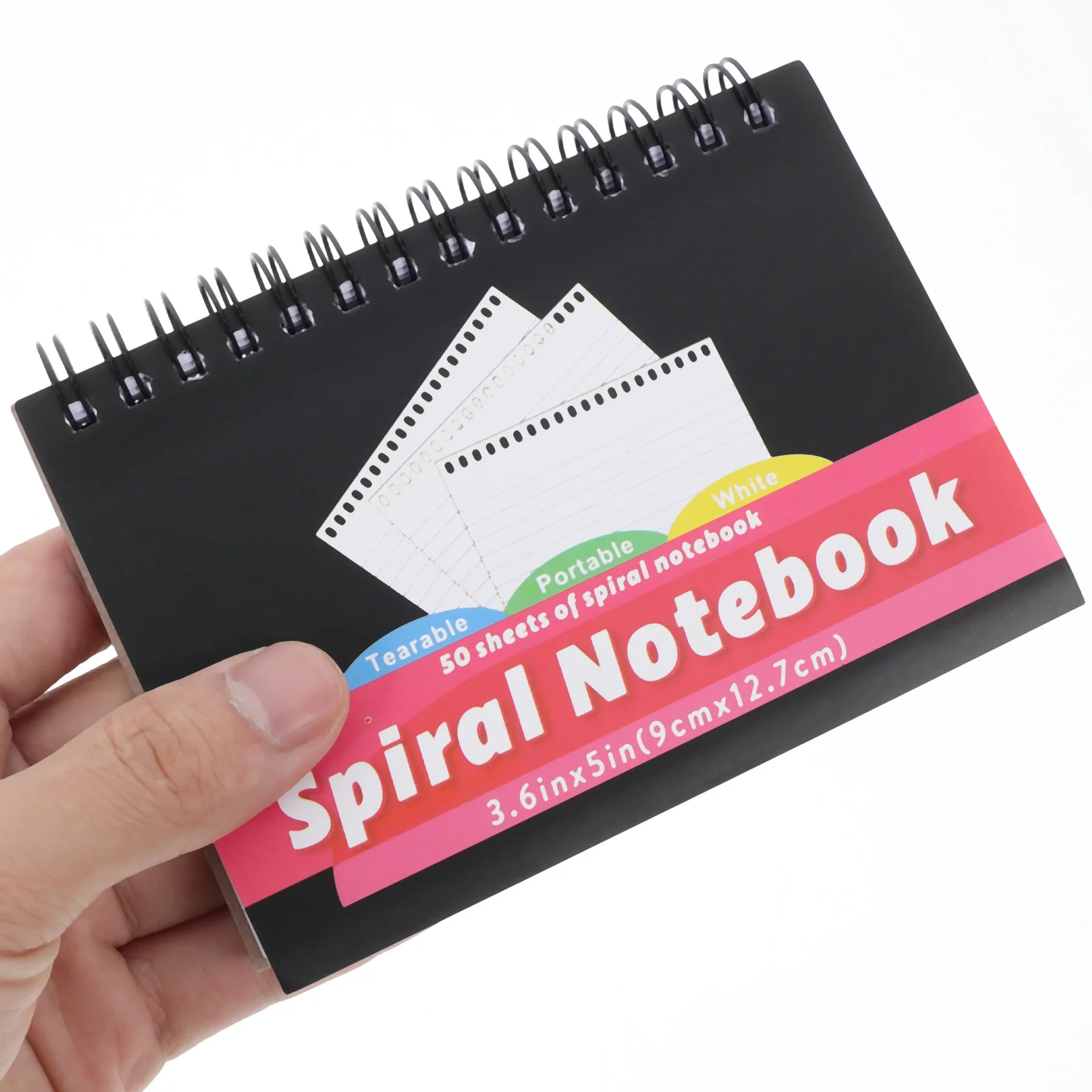 3 Stück niedliche Mini-Notizblöcke, kleine Spiral-Notizbücher für Taschenjournaling, glatte Schreibfläche, 50 Seiten, breit liniertes Notizbuch