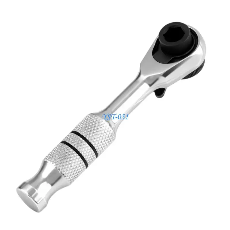 E15A Double Head Ratchet Wrench With Antislip Grip 360 Degree Rotating Head For Tight Space Home Car Repair
