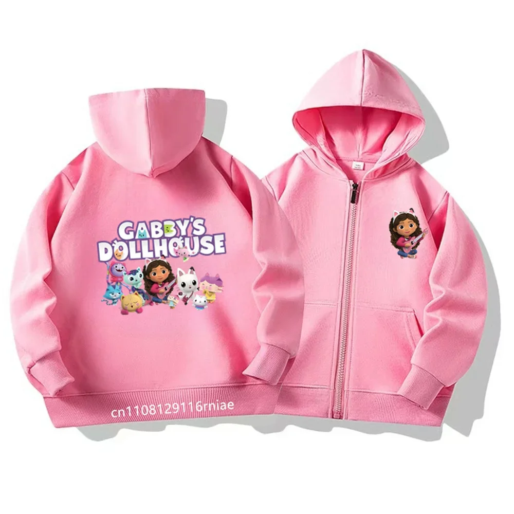 Gabbys بيت الدمية هوديي الأطفال ربيع الخريف جديد الاطفال معاطف طويلة الأكمام الفتيان Gabbys القطط البلوز الفتيات ملابس كاجوال #1