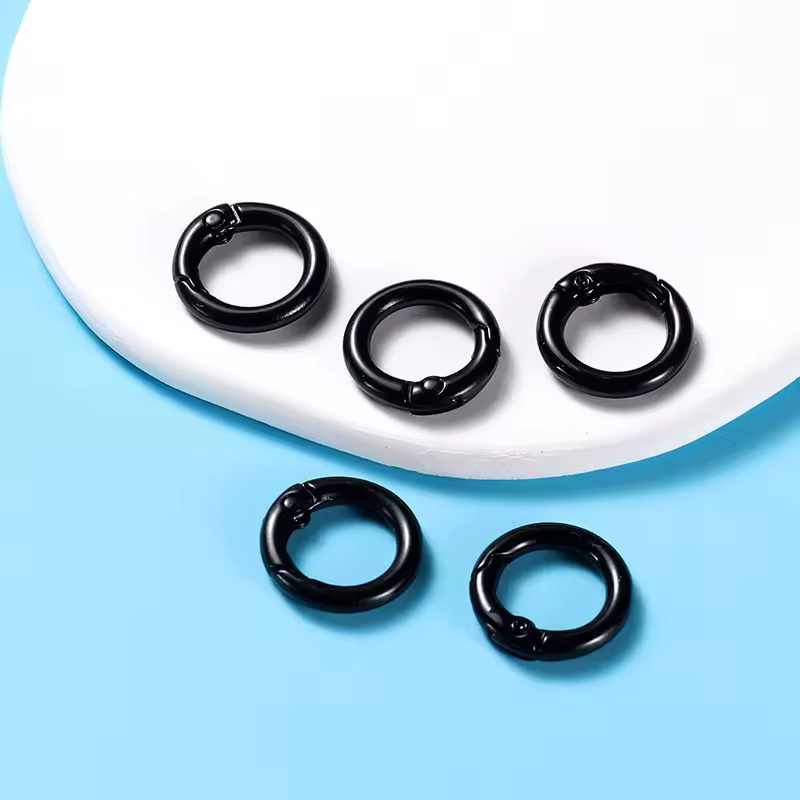 5Pcs/Lot 21 Colors Metal O Ring Spring Clasp Openable Round Carabiner Keychain Clips Hook Dog Chain DIY Jewelry Buckle Connector - Image 18
