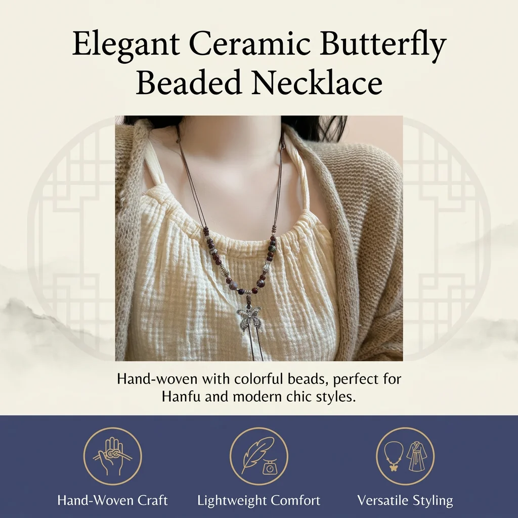 Collana con Farfalla in Cerami - Ethnic Fashion Wear For Women recensione e prezzo
