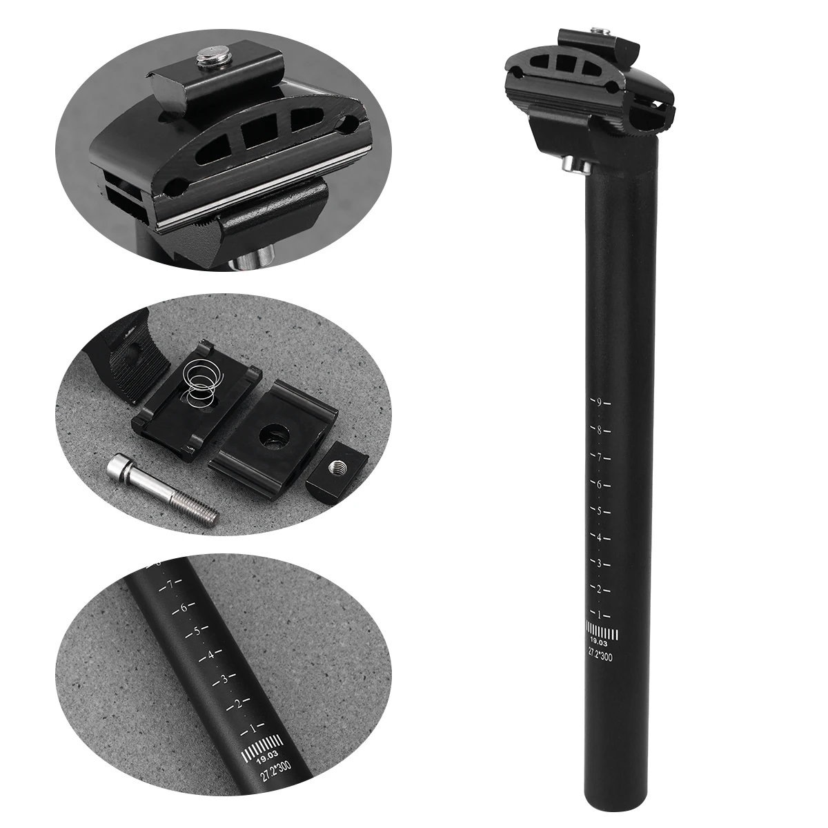 

Aluminum Alloy Seatpost 30Cm 27.2Mm Replacement Bike Seat Post For Mountain Road Carbon Suspension Downhill Bikes