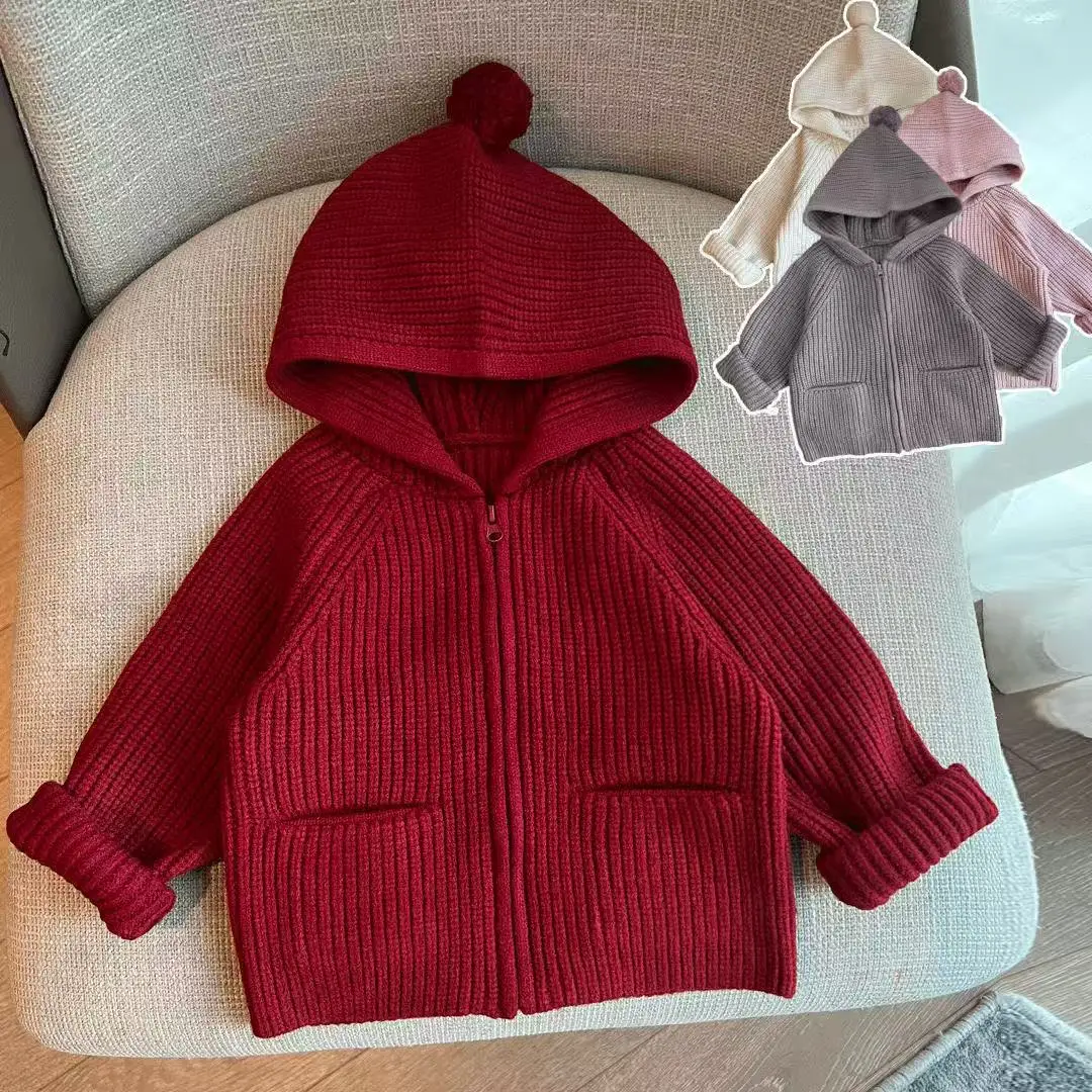

Boys' And Girls' Children's Knitted Cardigans Collection Hooded Stylish Coats Young Infant Autumn/Winter Children's Clothing