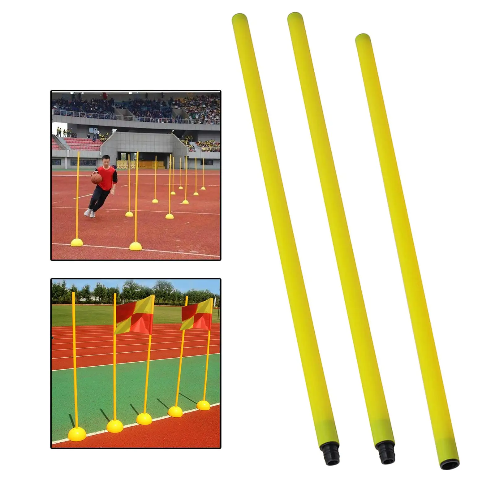 Soccer Training Marker Football Sign poles Training Marker Football Sign Pole 50cm/Per PVC for Fitness Training Sports