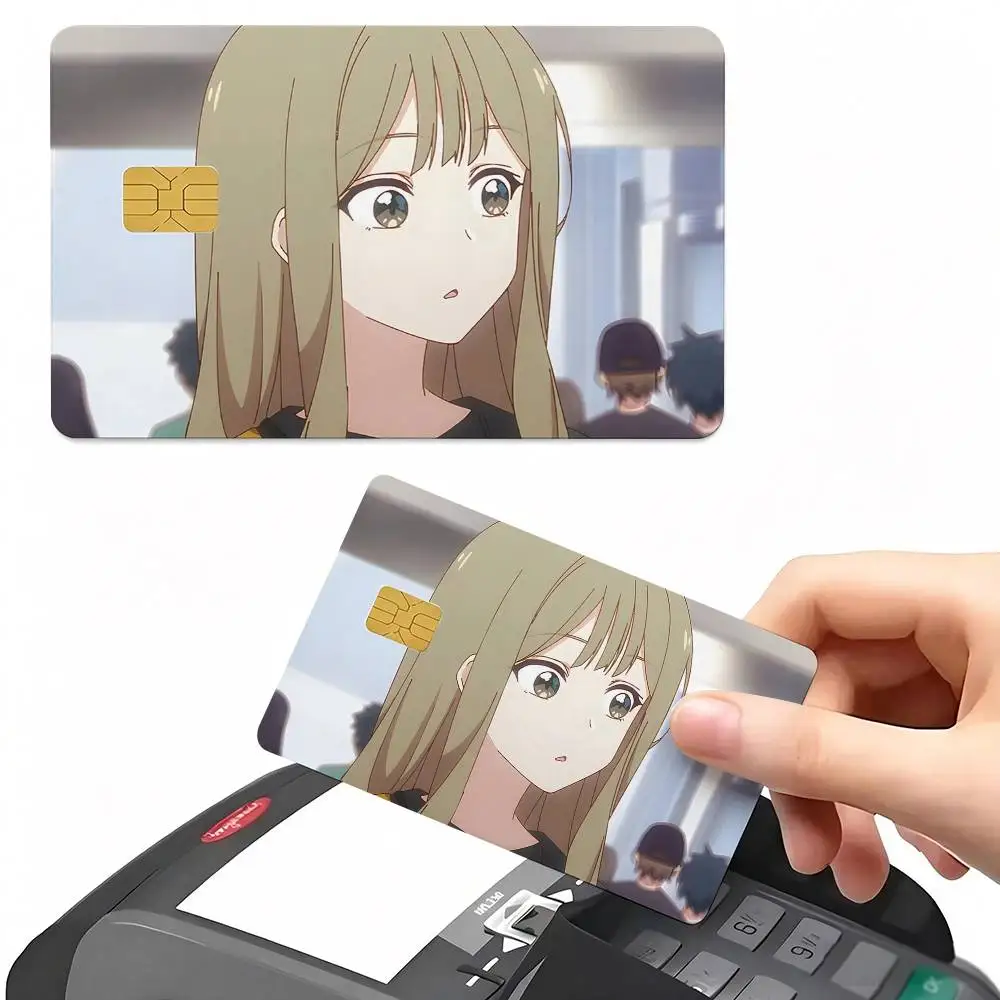 Makoto Hanaoka Anime Characters Card Sticker 4Pcs Credit Card Skin Anti Scratch Bank Debit Card Decal