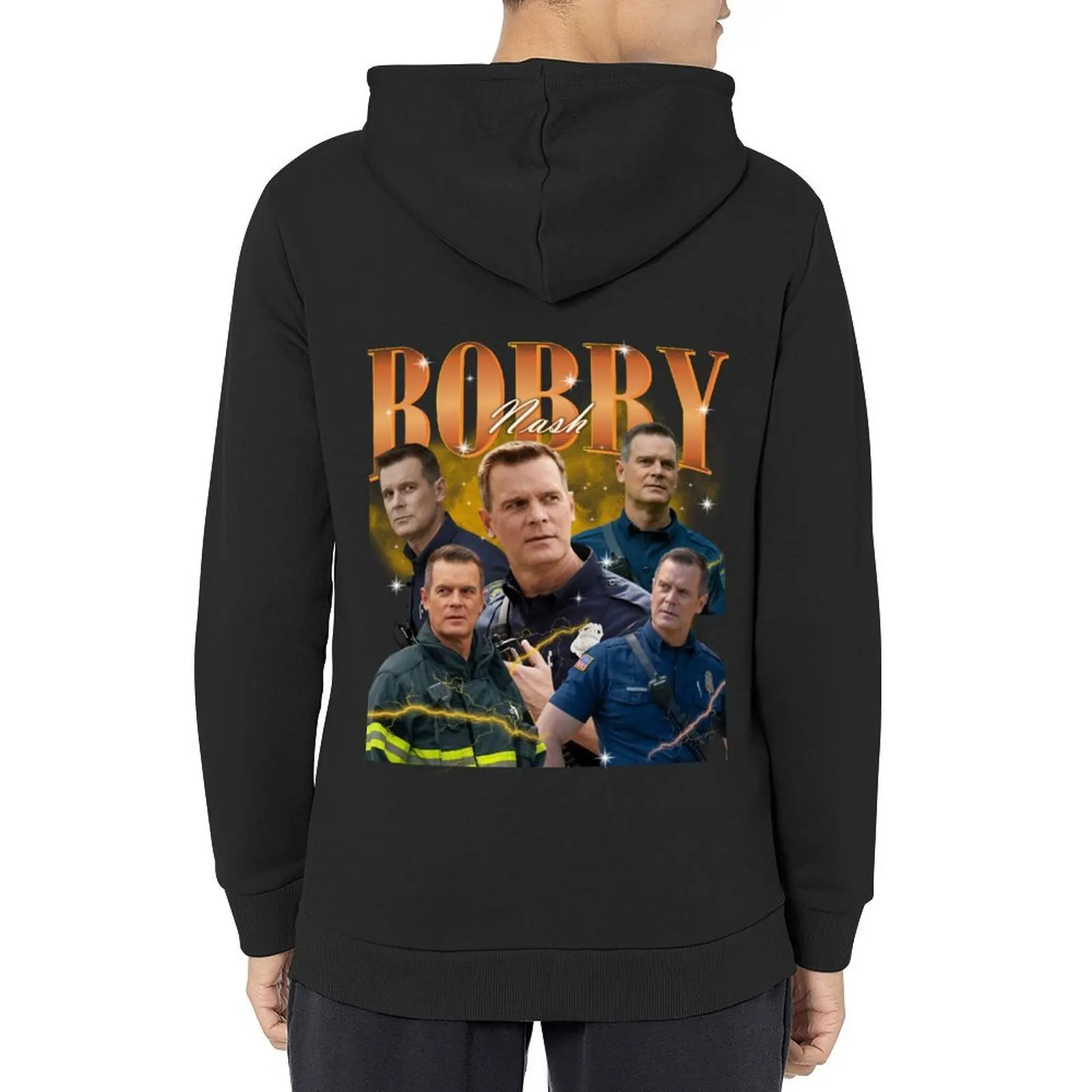 

BOBBY 9-1-1 Firefighter Vintage Hoodie male clothes japanese style mens clothes hooded shirt big size hoodie