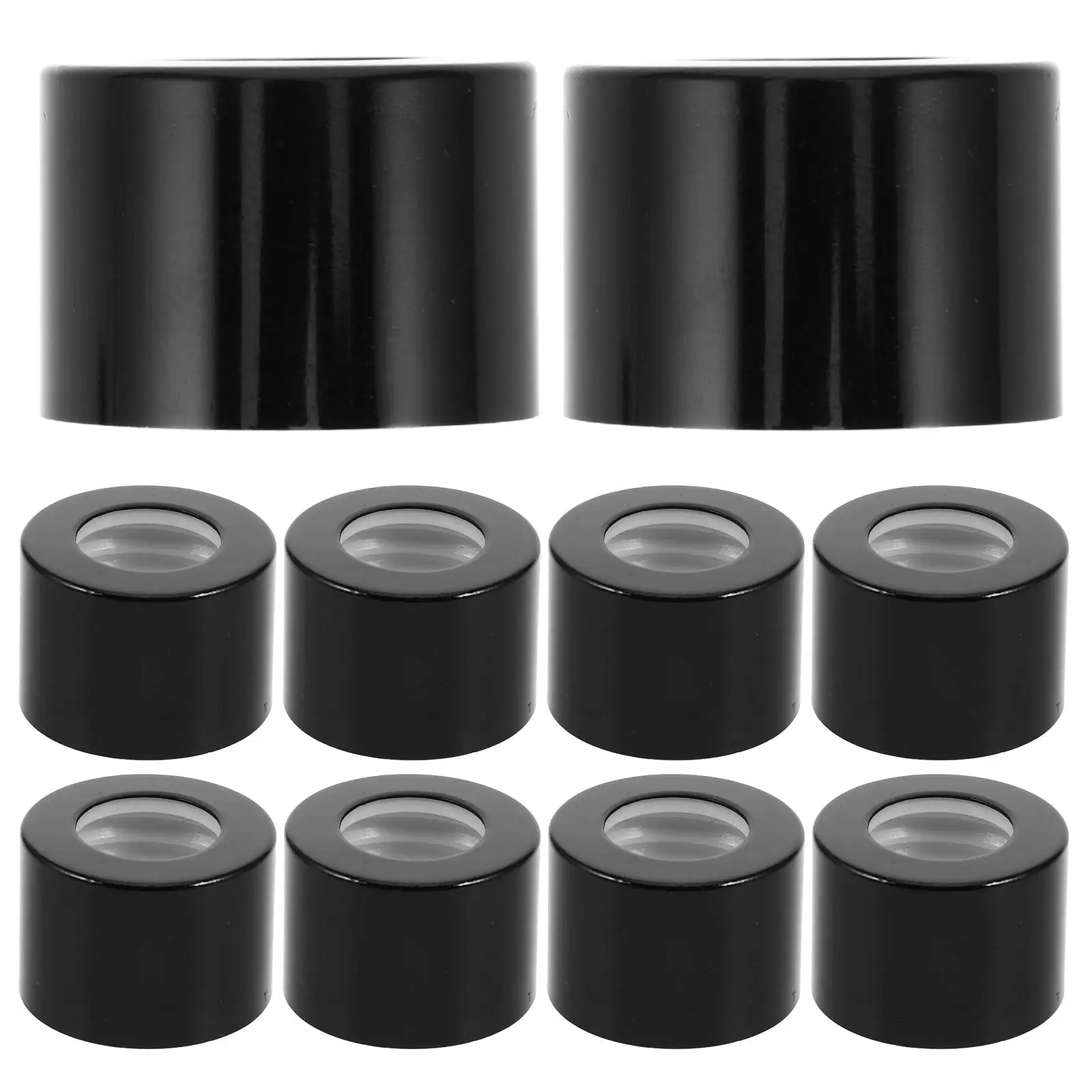 10 pz Nero Tappi Diffusore Aromaterapia Tappo di Bottiglia di Ricambio Bottiglie Riutilizzabili Barattolo di Fragranza Coperchi Diffusore di Vetro Coperture Vuote